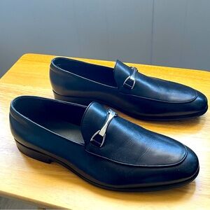 Saks Fifth Avenue Men’s Leather Bit Loafers Black 9.5
